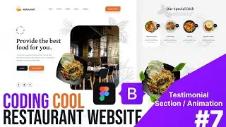 Figma to HTML with Bootstrap 5 #7 : Testimonials Section (Cool Restaurant Landing Page)