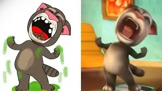 Laugh with My Talking Tom 2 Funny Drawing Meme -Try not To laugh 😂😂