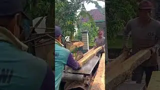 merajang kayu jati‼️ gergaji bulat-serkel rakitan