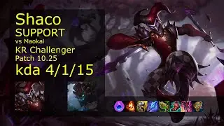 Shaco Support vs Maokai - KR Challenger 4/1/15 Patch 10.25 Gameplay // [롤] 샤코 vs 마오카이 서폿