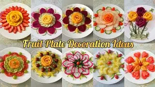 Fruit Plate Decoration/Salad Plate Decoration Ideas with Fruits/Fruit Platter Ideas for Begginers
