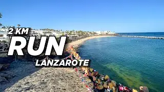 Two Kilometre run in Lanzarote along Playa Blanca Promenade