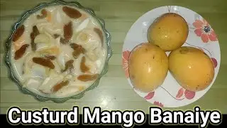 Custard mango / Mango recipe / Mango custard recipe