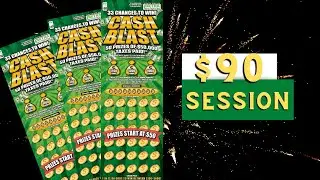 Virginia Lottery's New $50K Cash Blast $30 Scratch Ticket x 3