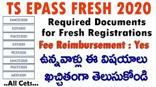 ts epass 2020 Fresh Registration Required Documents for Fresh Registrations