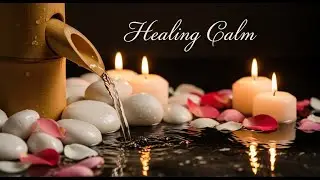 Relaxing Zen Ocean Drift Bamboo Fountain and Candle Glow for Healing Meditation Sleep Serenity