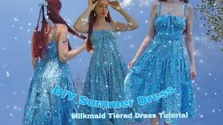 Summer Milkmaid Cocktail Dress: Sewing DIY Tutorial From Scratch