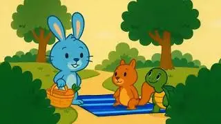 Animated Picnic Song for Children | Learn to Share & Smile
