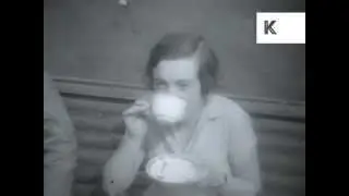 1920s UK Wealthy Family Afternoon Tea, 16mm Home Movie Archive Footage