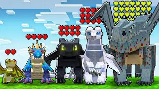 ¿Qué DRAGÓN de CÓMO ENTRENAR A TU DRAGÓN Tiene MAS VIDA? | Cómo Entrenar a tu Dragón en Minecraft