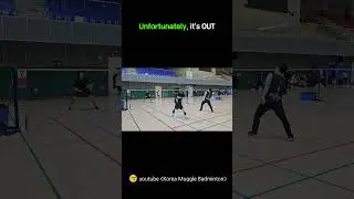 Unfortunately, it's OUT #korean #attack #badminton #amazing #defense #ryder #posture #power #winner