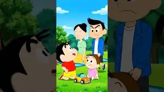 shin-chan playing with their friends and family