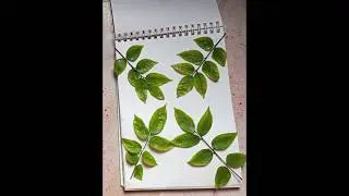 Easy Leaf background painting  #shorts #art #painting #leaf #leafart #ytshorts