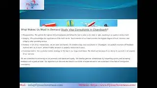 Best Visa Consultants In Chandigarh | Flytouch Overseas