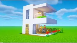 Minecraft Tutorial: How To Build a Small Modern House  (#3)