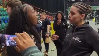 SAVANNAH MARSHALL & CLARESSA SHIELDS BUMP INTO EACH OTHER AFTER MMA PRO DEBUT STOPPAGE WIN