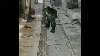 Hulk Running in gully #hulk#hulkrun #hulkinreallife  #hulkshorts #video