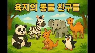 육지의 동물 친구들 | 귀여운 동물 친구들과 함께 떠나는 음악 여행! #동요 #어린이노래 #AnimalSong #KidsMusic #ChildrenSong #동물노래