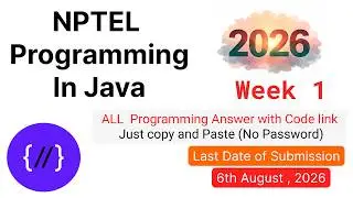 NPTEL Programming in Java Week 1 🔥 All Programming Solutions + Code Link (2026)