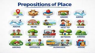 52 Prepositions of Place & Position Words Concept in English | Prepositions of Place in English