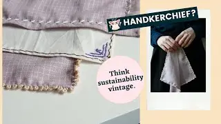 How to sew a Handkerchief with fabric scraps? ✂️| COTTAGECORE Embroidery tutorial for beginners 🌼