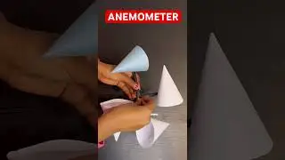 How to Make a Simple Anemometer with Paper and Straws| School fair| #anemometerdiy #shorts #trending