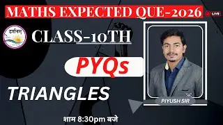 Class 10 TRIANGLES PYQs | Most Important Board Questions | Score Full Marks | By PM Sir