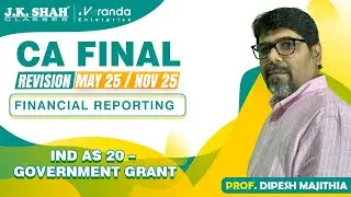 CA Final | Пересмотр Ind AS 20 Правительственные гранты | Английский