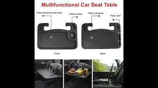 Portable Car Seat Laptop Computer Table Steering Wheel Eat Work Food Coffee Tray Desk Mount Stand