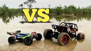 Wltoys 144001 vs Bigfoot Rock Crawler | RC Car Testing In Water | High Speed RC Car