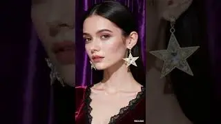 Diamond-Paved Gold Pentagram Drop Earrings FashionSonder Jewelry #fashionsonder #jewelry #earrings