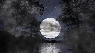 Moonlit Sleep Piano with Crickets &mdash; Deep Night Ambience (FIXED FRAME 4K)