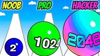 NOOB vs PRO vs HACKER - Multiballs Run 2048