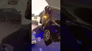 POLICE VS GOLF 7 R EPIC CHASE CRASH !!!! #rollover #beamngdrive  #crash #realistic #golf7r  #police