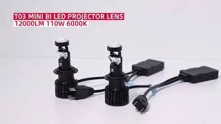 Prilight T03 110W 12000LM Mini H4 Led Projector Lens. #autolightingsystem #miniledprojectorlens