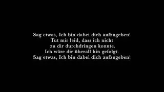 Say Something - Deutsche Übersetzung