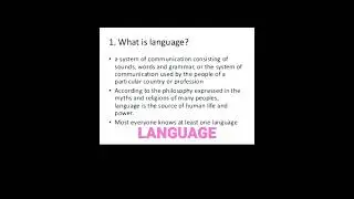 WHAT IS LANGUAGE .            SIMPLE DEFINITION OF LANGUAGE  #languages #english
