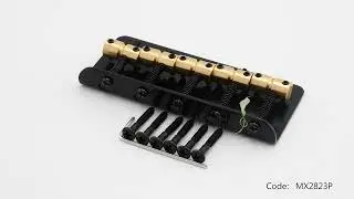 Musiclily Pro 18mm Classic Standard Top-loading 5-String Bass Bridge with Brass Saddle 360 show