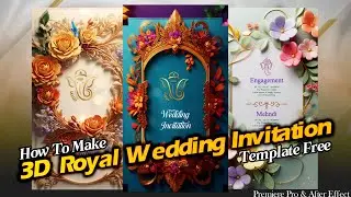 How to make 3D Wedding Invitation Video? Free Template Download | Royal Style | Nairaj