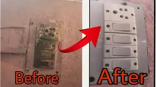 Switch board fitting // How to change old electric switc board old switch change new switch .