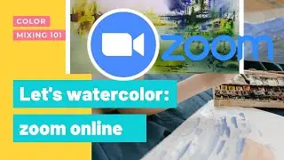 Art Online classes at Zoom how to #zoom make landscape watercolor drawing #drawing