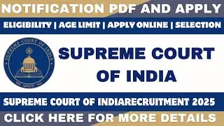 Sarkari Result | Supreme Court of India Recruitment 2025