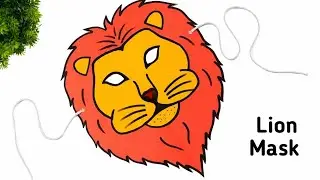 DIY Paper Lion Mask | Easy Animal Mask Craft for Kids | Lion Face Mask Making at Home