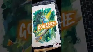 Birdie using Himi Gouache #kielmartinart #artventure #gouache