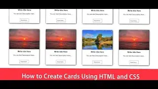 How to create CARDS using HTML5 and CSS3