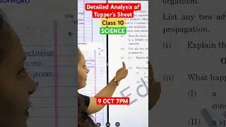 topper sheet analysis| class 10 science| detailed analysis| cbse #cbseclass10science #viralvideo