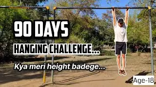 90 Days Hanging Challenge (kya meri height increase hogi at the age of 18+) #health #height
