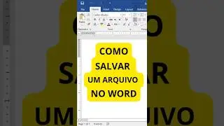Como salvar um arquivo no Word #tutorial #word #words