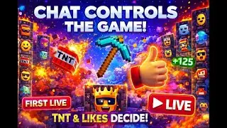 LIVE 😱🔥EVERY LIKE DROPS TNT 💣 | Chat Controls Minecraft