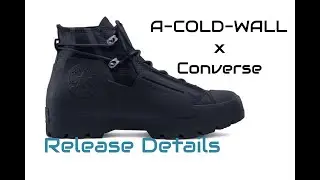 A COLD WALL (ACW) x Converse Vulcanised Chuck Taylor Carbon Black RELEASE DETAILS